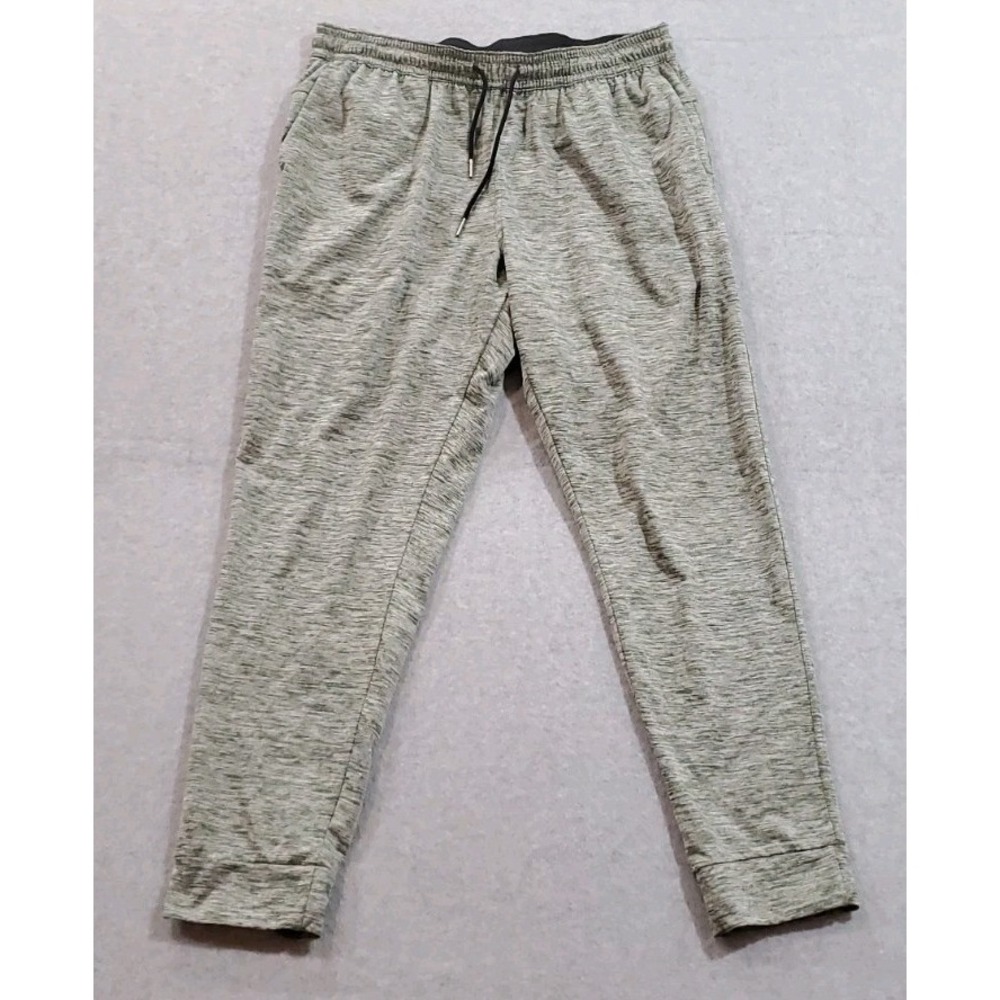 Zella Men's Green Jogger Pants Large Elastic Drawstring Waist Pockets‎ Stretch